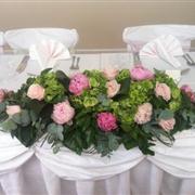 Rose and Hydrangea Top Table Arrangement