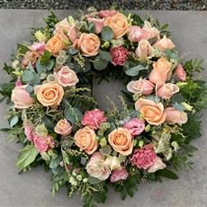 Pink &amp; Peach Wreath